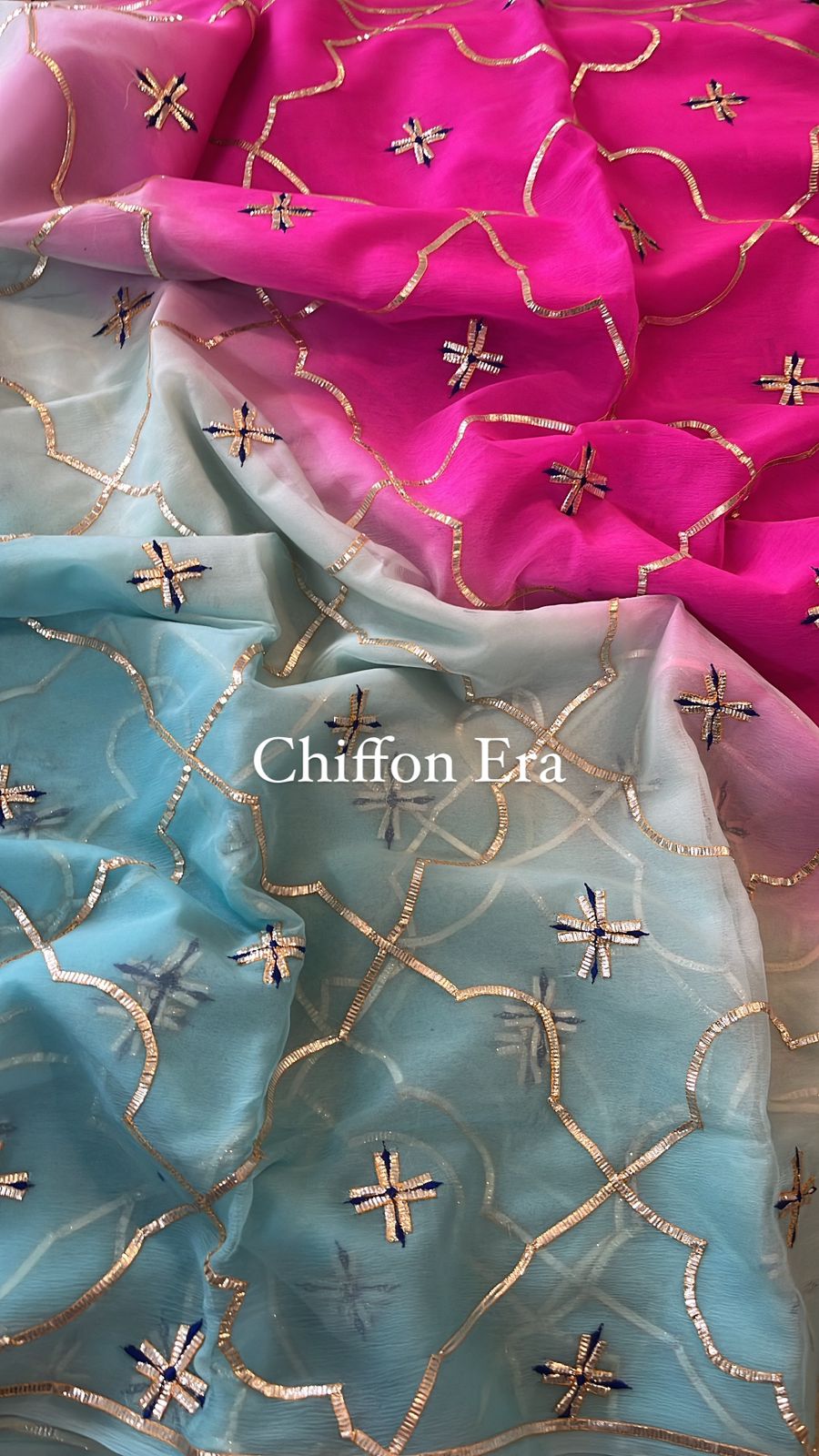 Timeless charm of pure chiffon gotta sikhiya jaal