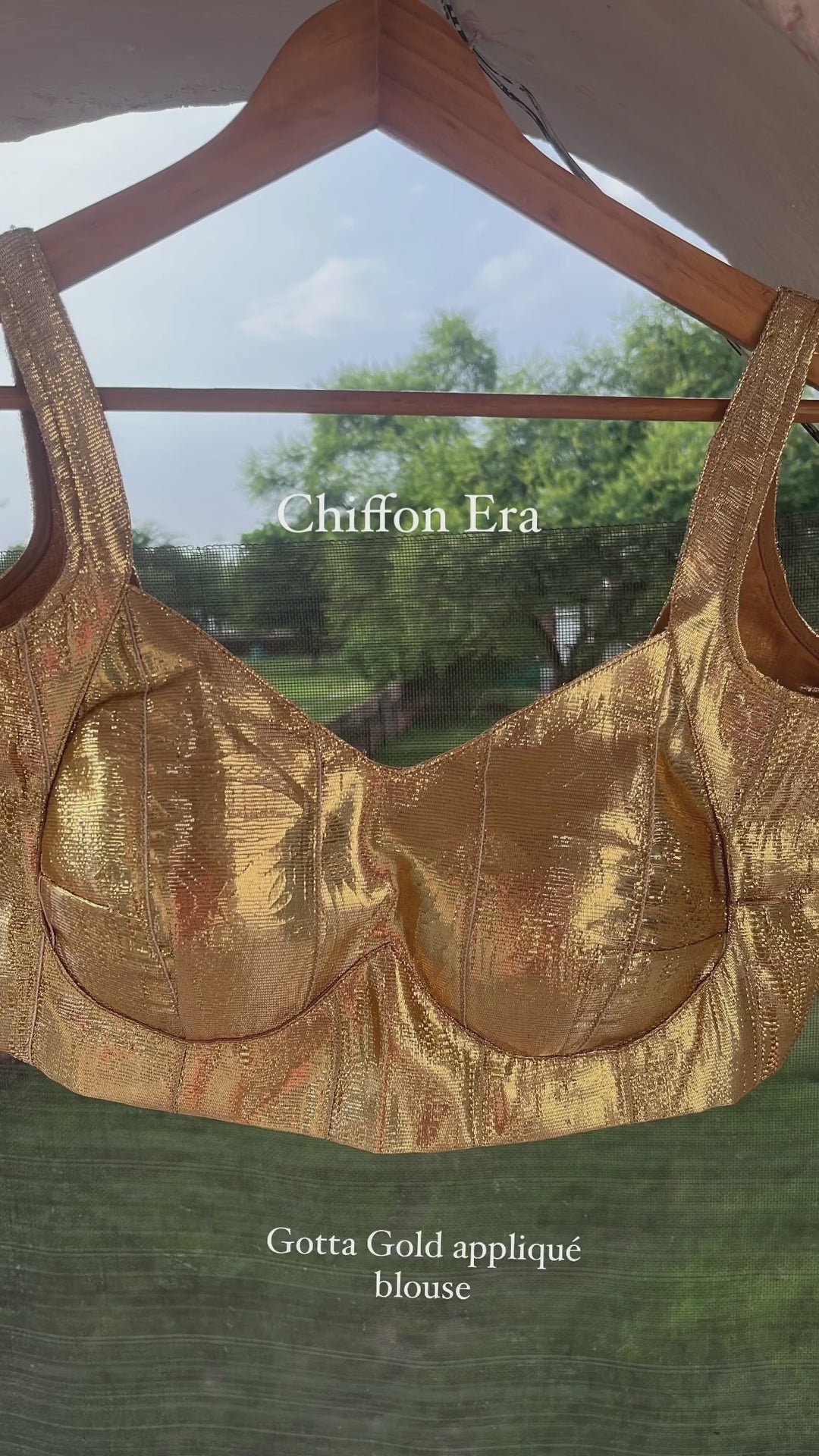 Beautiful Gota Fabric Appliqué Blouse
